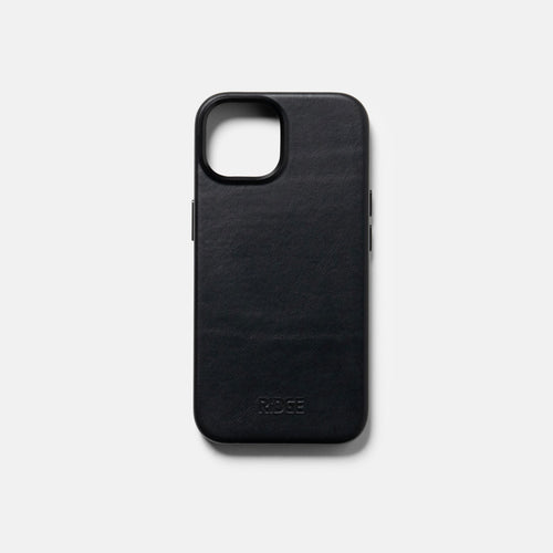 Everyday Phone Case - iPhone 15 - Midnight Black Leather