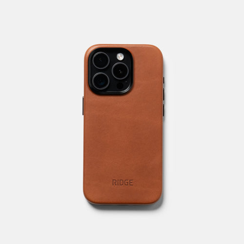 Everyday Phone Case - iPhone 15 Pro - Tobacco Brown Leather