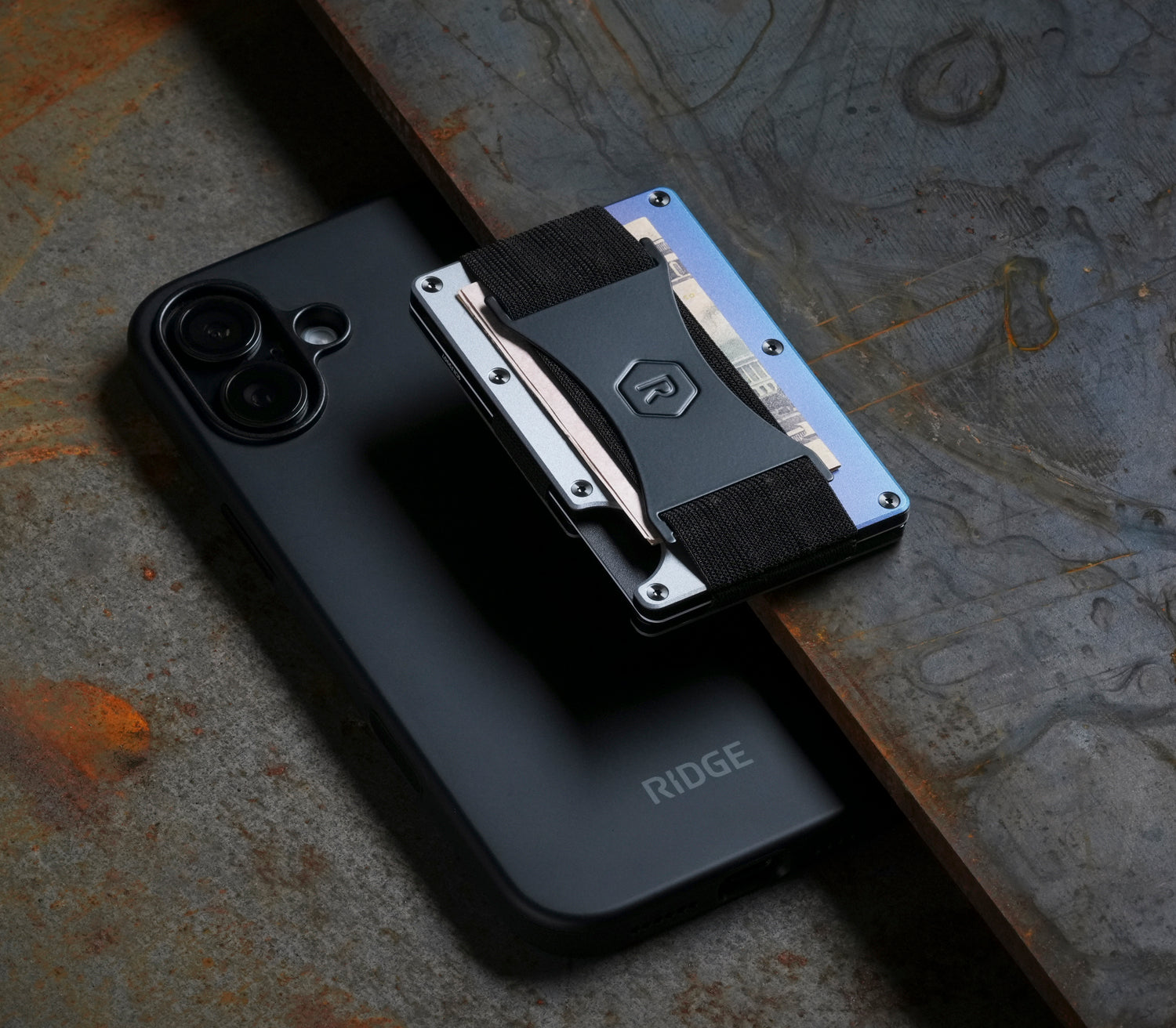 Ridge Wallet For MagSafe - Burnt Titanium | The Ridge - Ridge CA