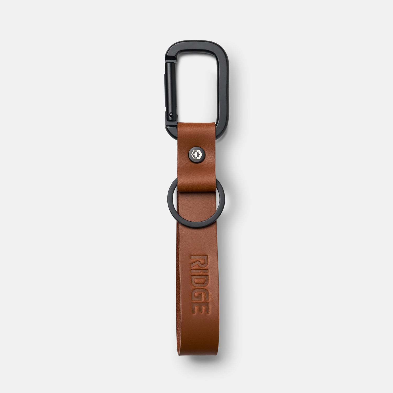 Ridge Keychain - Tobacco Brown Leather - Ridge CA