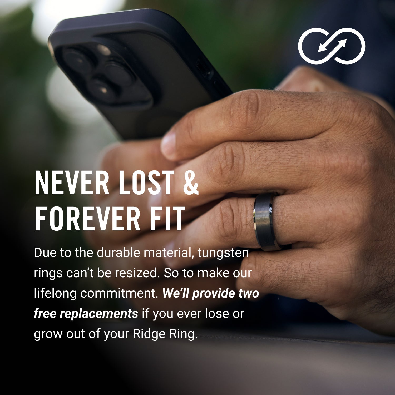 Ridge 6MM Beveled Ring Set - Carbon Fiber 3K