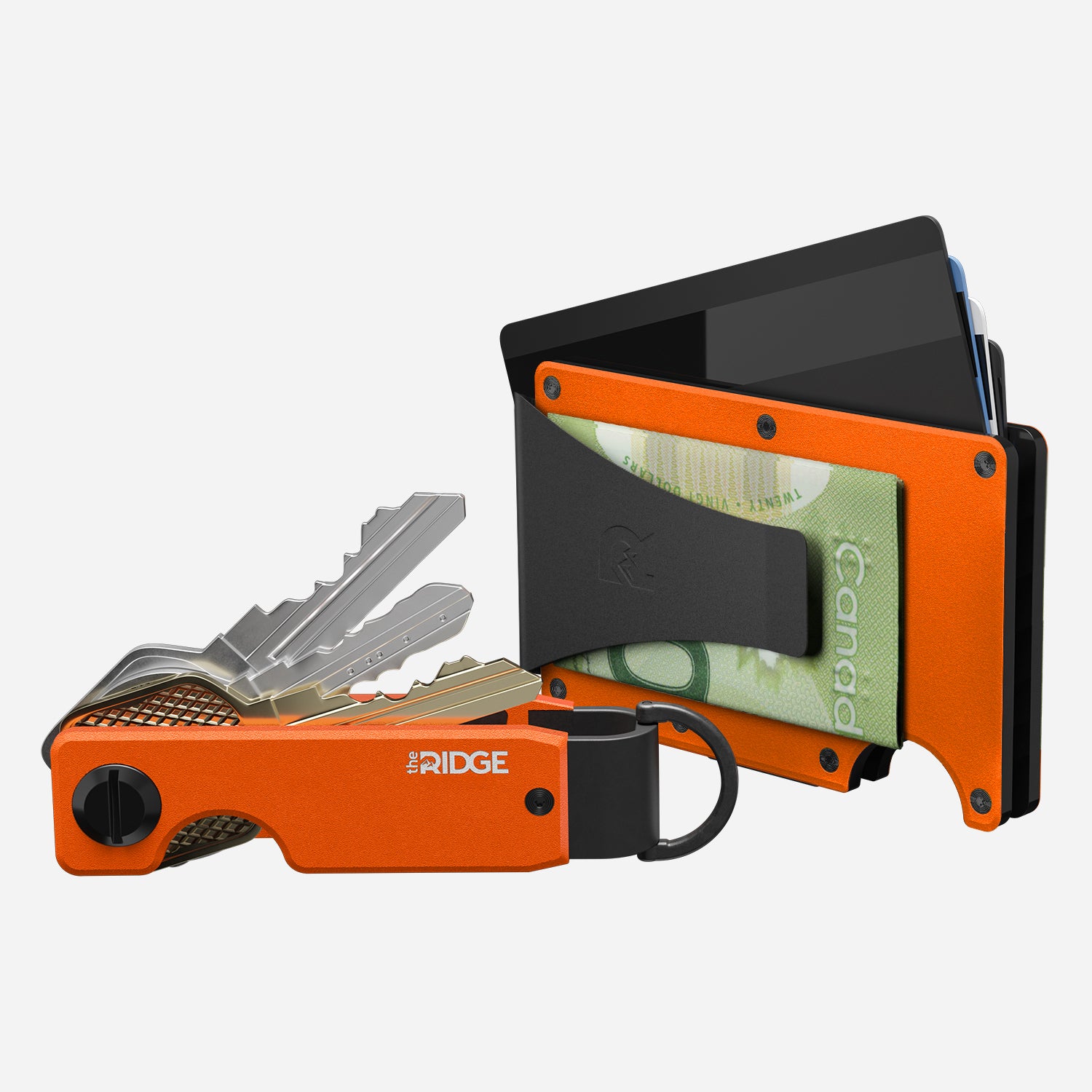 The Ridge Wallet Aluminum: Cash Strap Basecamp Orange AUWAI101301 - Best Buy