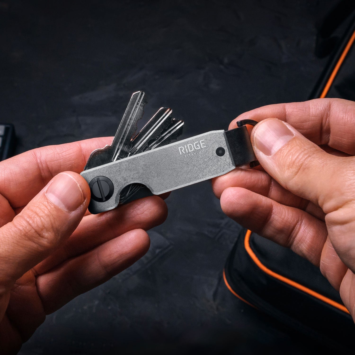 Stonewashed Titanium KeyCase // The Ridge - Ridge CA