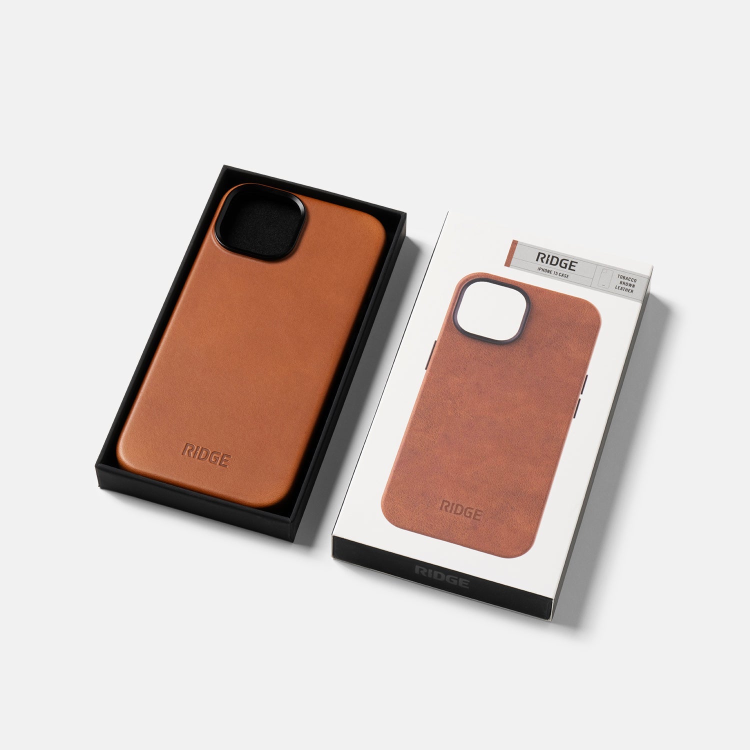 Everyday Phone Case - iPhone 15 - Tobacco Brown Leather
