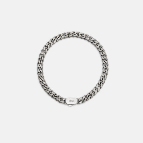 6mm Curb Bracelet - Titanium - Medium